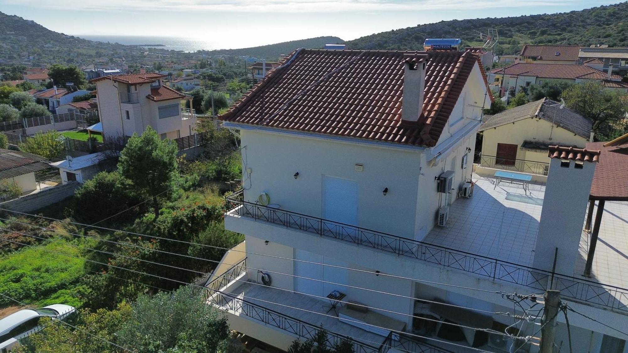 Beautiful Maisonette With A View To The Mountains And The Sea Agia Marina  Dış mekan fotoğraf