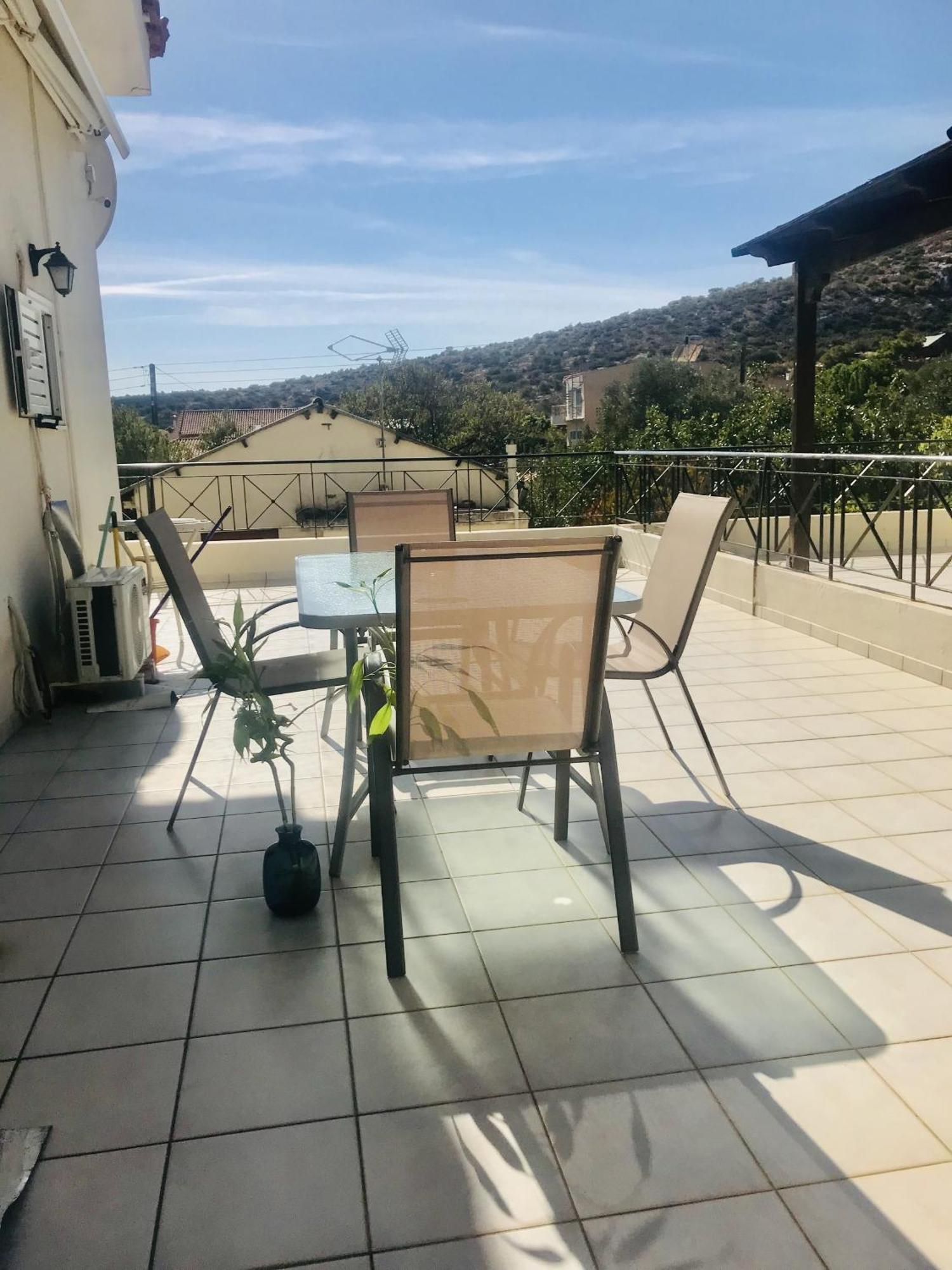 Beautiful Maisonette With A View To The Mountains And The Sea Agia Marina  Dış mekan fotoğraf